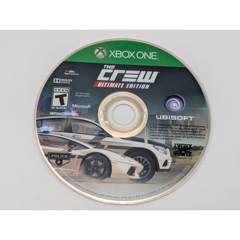 Crew: Ultimate Edition (Microsoft Xbox One, 2016) Tested Disk Only